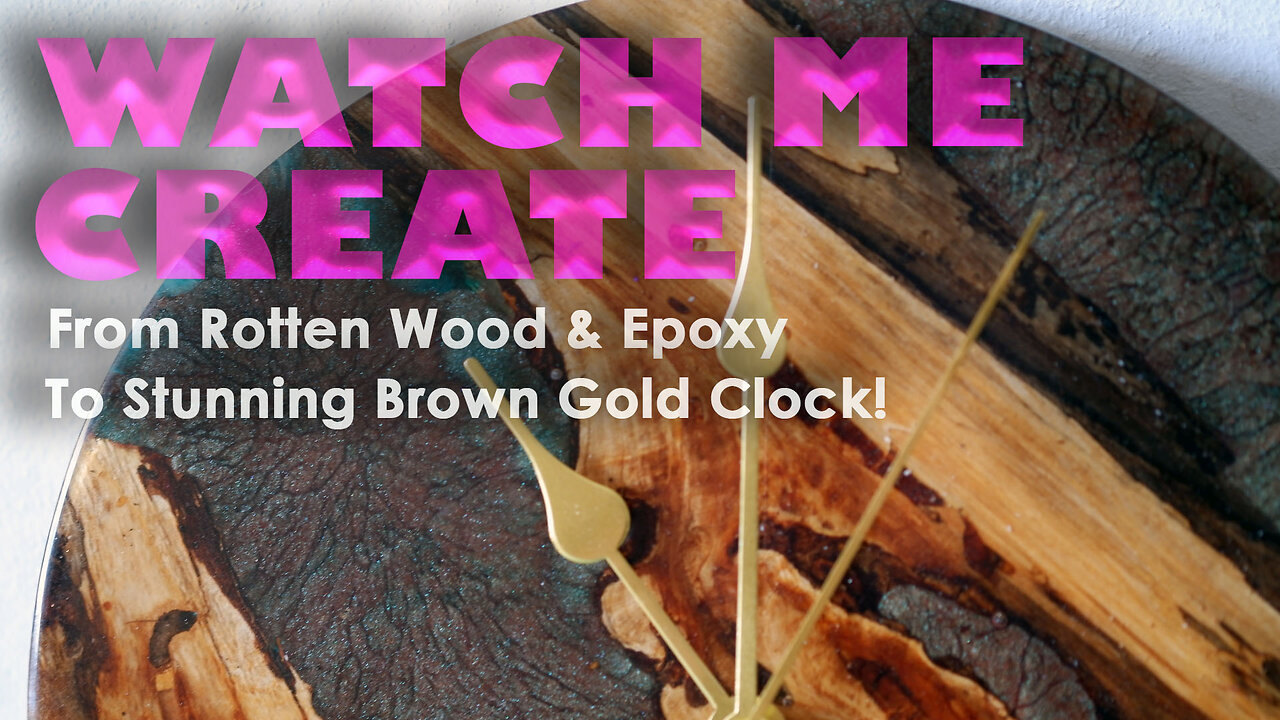 Turning Rotten Wood into a Stunning Brown Gold Epoxy Clock | Unique Casting & Petri Art