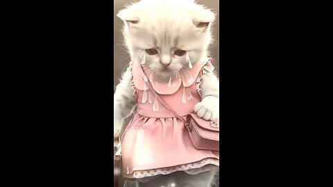 cute cat not caring it's dad