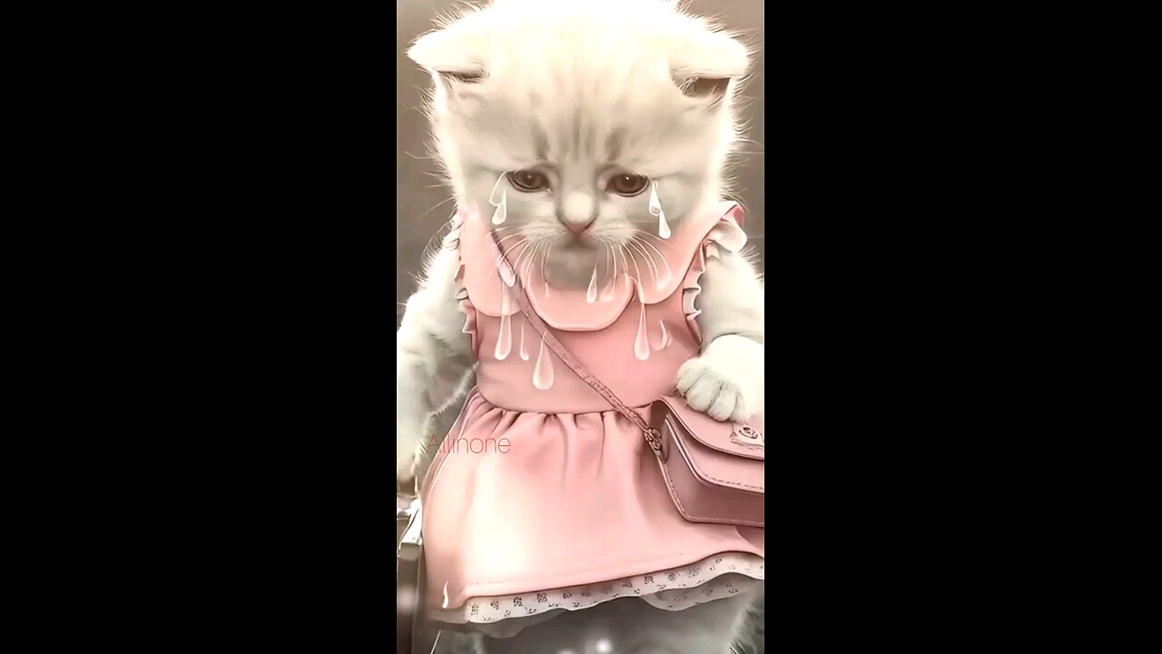 cute cat not caring it's dad