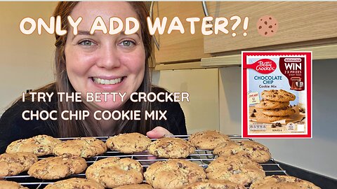 Betty Crocker Chocolate Chip Cookies | Only 2 Tbsp Water?! 🍪