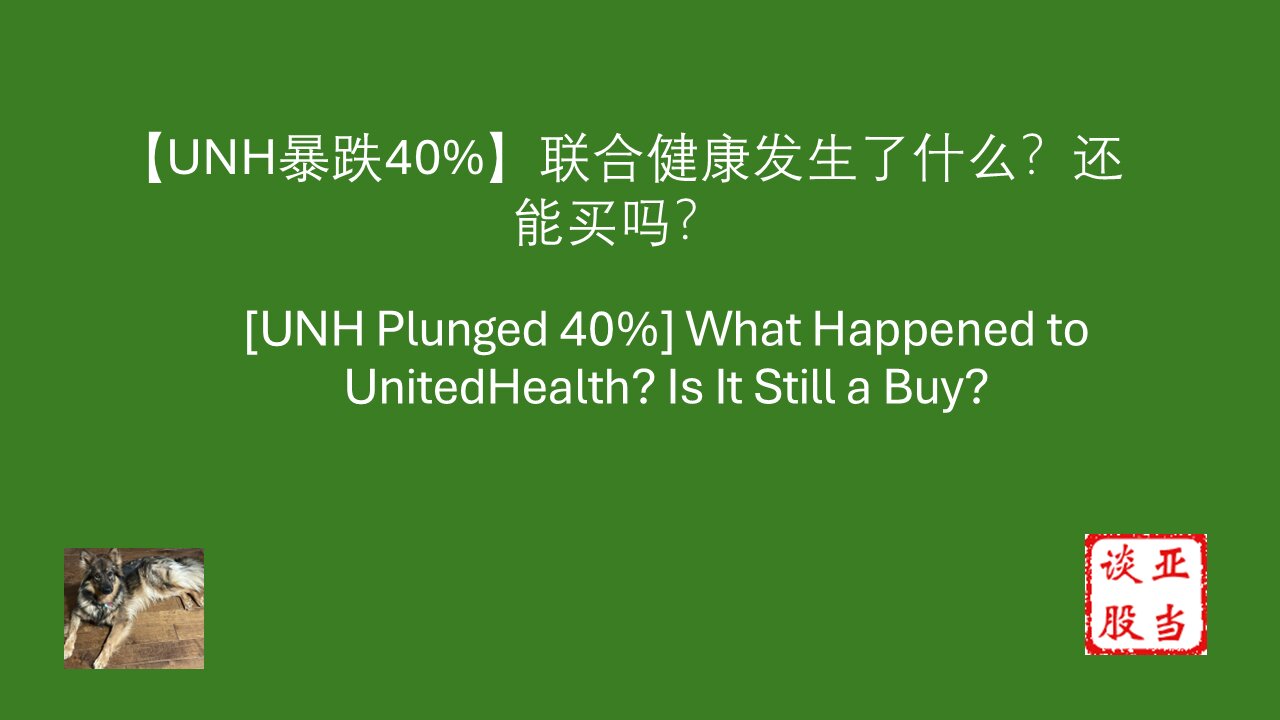 【UNH暴跌40%】联合健康发生了什么？还能买吗？ [UNH Plunged 40%] What Happened to UnitedHealth? Is It Still a Buy?