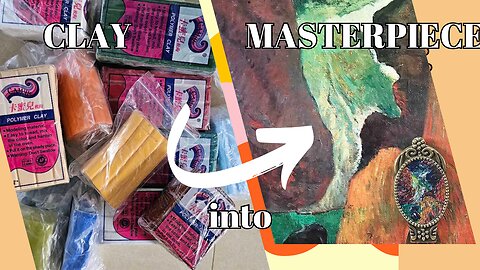 Polymer Clay Bookmarks Making-Seascape with cow on the edge of a cliff