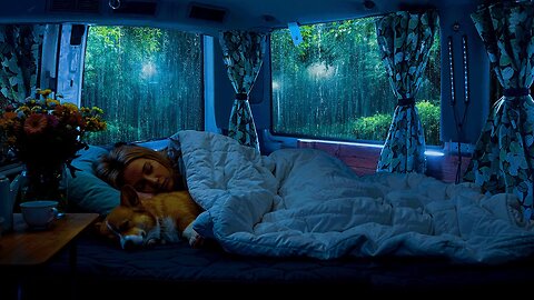Relaxing Thunderstorm in a Cozy Car | Sleep Fast & Calm Your Mind