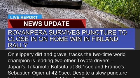 Rovanpera Survives Puncture to Close in on Home Wi