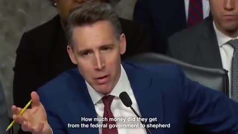 INSANE 🚨 Senator Josh Hawley reveals the Biden Admin was secretly funneling millions of dollars
