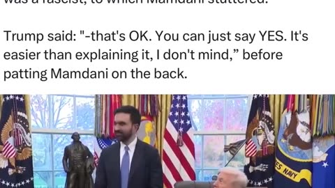 Politics - 2025 Reporter Asks Liberal Socialist Commie Mamdani Is Trump A Fascist Owned Funny