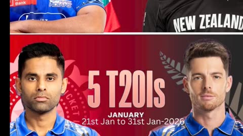 New Zealand is touring India in January 2026 for 3 Odi and 5 t20i .Kindly schedule your dates