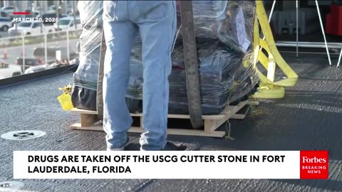 Drugs Are Taken Off The USCG Cutter Stone In Fort Lauderdale, Florida