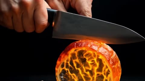 The cutting lava. ASMR