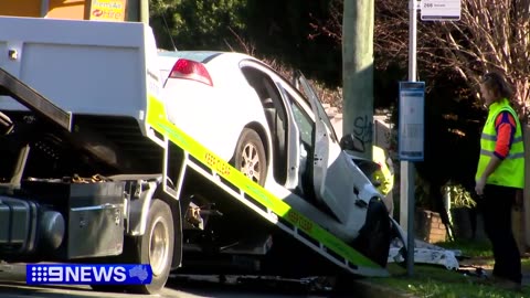 Police hunt for teens after fatal crash kills woman - 9 News Australia