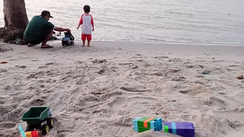 Fun Day at the Beach with Sand Trucks – Part 1