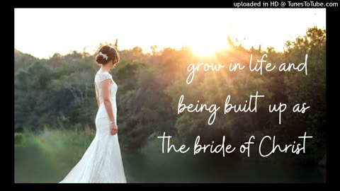 grow in life and being built up as the bride of Christ