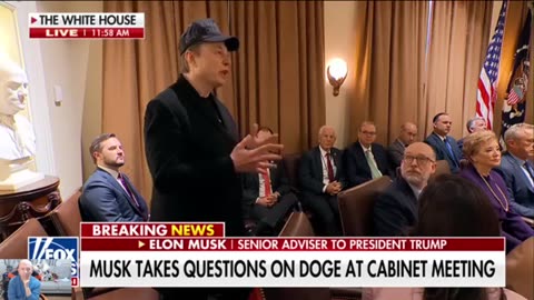 Илон Маск отвечает на вопросы на заседании кабинета министров Трампа: «Это просто здравый смысл»