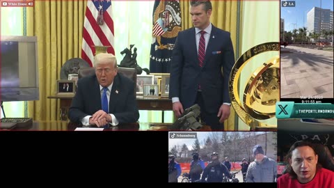 03/21/25: Live Trump and Hegseth Press Conference + March Madness Reation