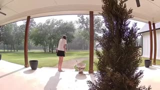 Lightning really CAN strike ahead of a storm!