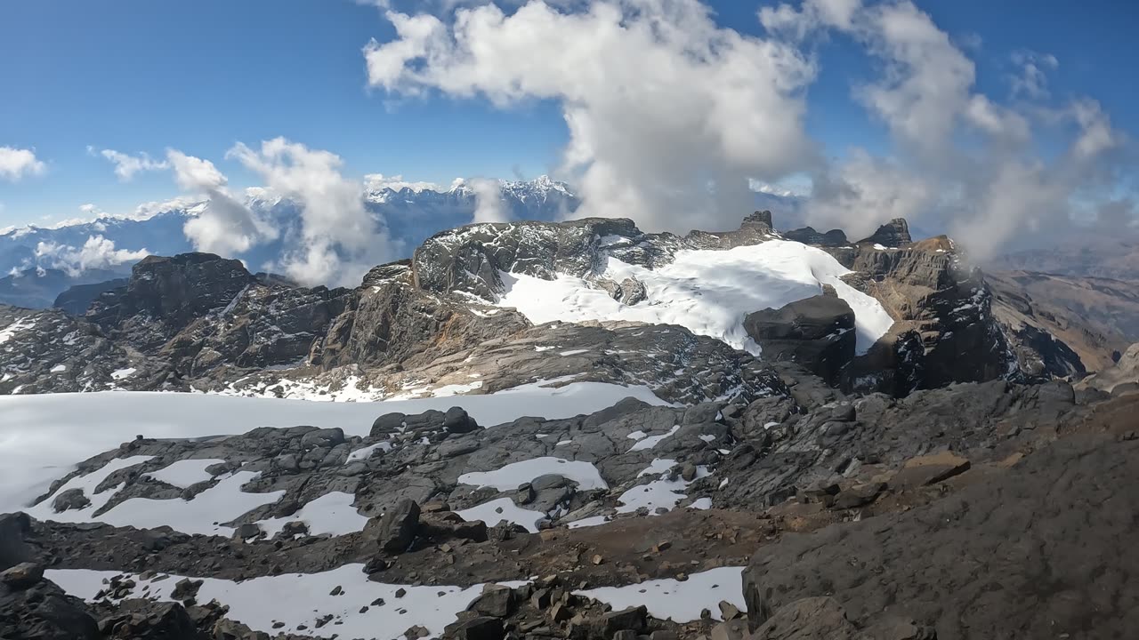 Looking out above Nevado Ampay