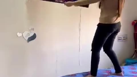 Must Watch: Budgeted Wall Transformation under 350 Rs. #diy #wall #transformatio