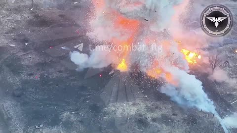 tank gets blown up by drones