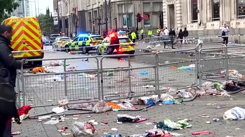 Emergency crews respond after car hits fans at Liverpool parade