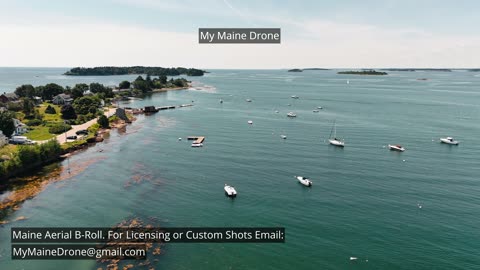 Maine B-Roll (No Sound): Harpswell, Maine Islands and The Ocean with Boats Video 2