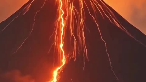Kids Play Fearlessly Beside a Glowing Volcano in This Surreal, Stunning Scene #volcano