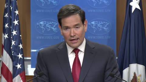 Secretary Rubio delivers remarks to the press