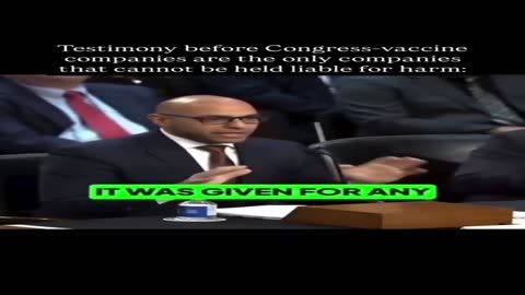 Testimony in Congress About Vaccines