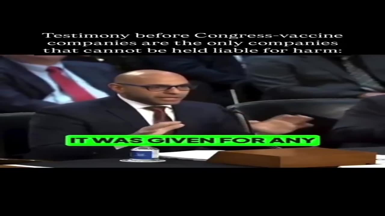 Testimony in Congress About Vaccines