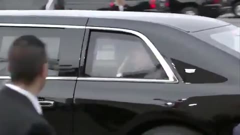 WATCH: Vladimir Putin and Donald Trump ride together in Presidential limo.