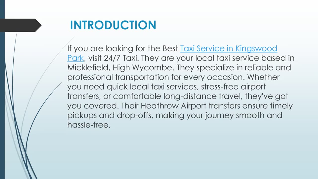 Best Taxi Service in Kingswood Park
