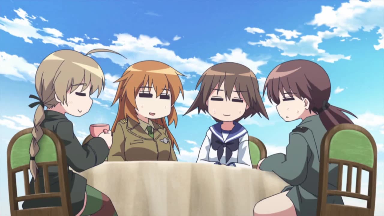 Strike Witches: 501st Joint Fighter Wing Take Off! - Trude, Yoshika, Lynette, and Shirley shopping