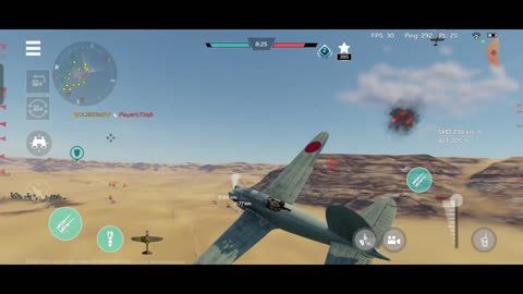 Ki-43 bombs and intercepts enemies - Japanese Tier 1 plane