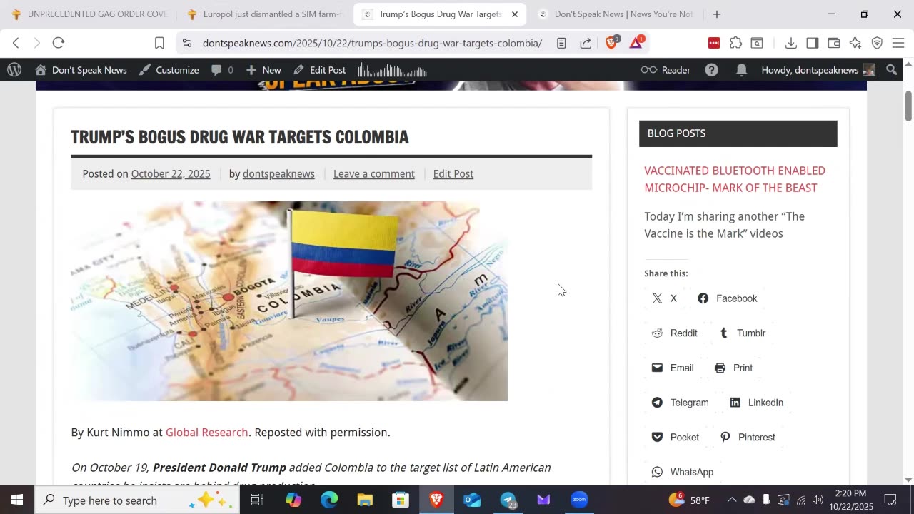 RUMORS OF WAR in the Caribbean and South America