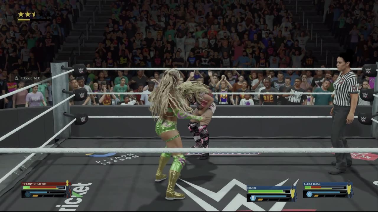 wwe 2k25 2 universe mode Handicap One on Two Tag