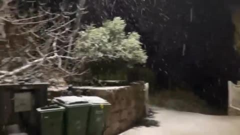 It is now snowing across parts of northern Israel near Mt. Hermon and surrounding cities.