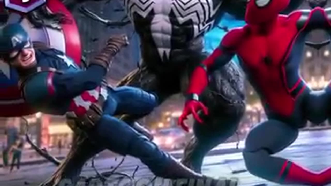 Superheroes vs Venom 💥🕷️ Captain America, Spider-Man, and Iron Man Team Up 🛡️🕸️