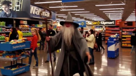 Outtake #3,035 Of Gandalf From LOTR Series Is Dancing At Walmart Supercenter Fake Funny Parody Video