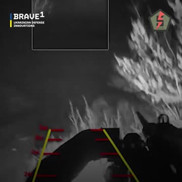 A Ukrainian robot destroyed a Russian armored vehicle, for the first time in history