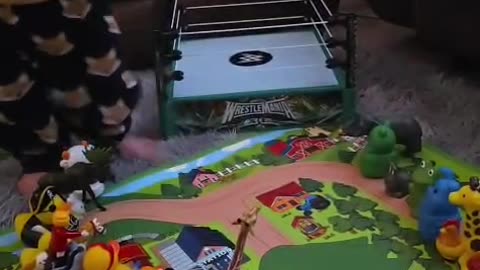 Roman or baby moses with all his animals 😆