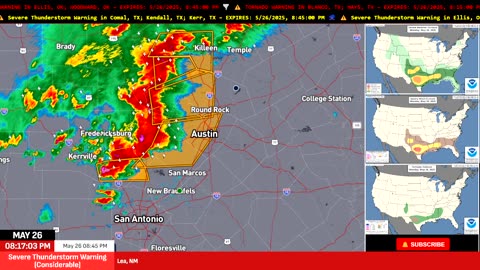 🚨 LIVE: Tornado Warning – Austin TX Area Under Threat!