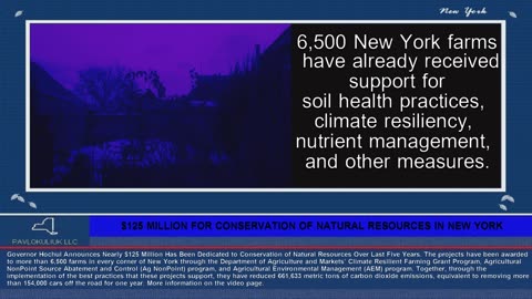 $125 Million for Conservation of Natural Resources in New York