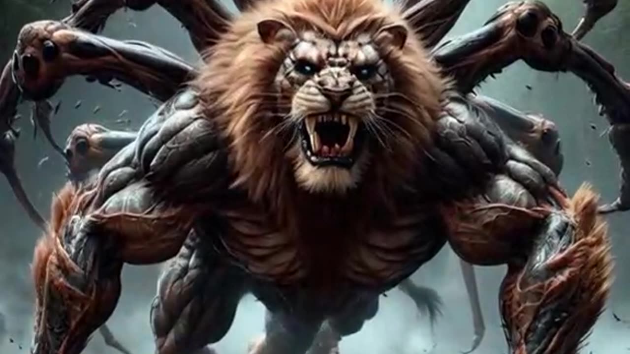Lion vs spider 🕸️🕷️ transformer Ai editing