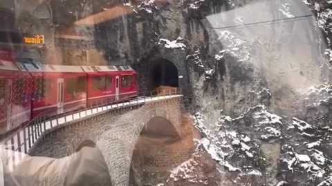 Solo Journey Through a Snowy Dream ❄️🛤️ | Scenic Train Window Views