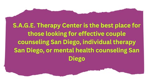 Mental health therapy San Diego