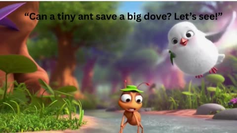 🐜 Ant Falling in Water | The Ant & The Dove Story | Short Moral Story for Kids 🐦