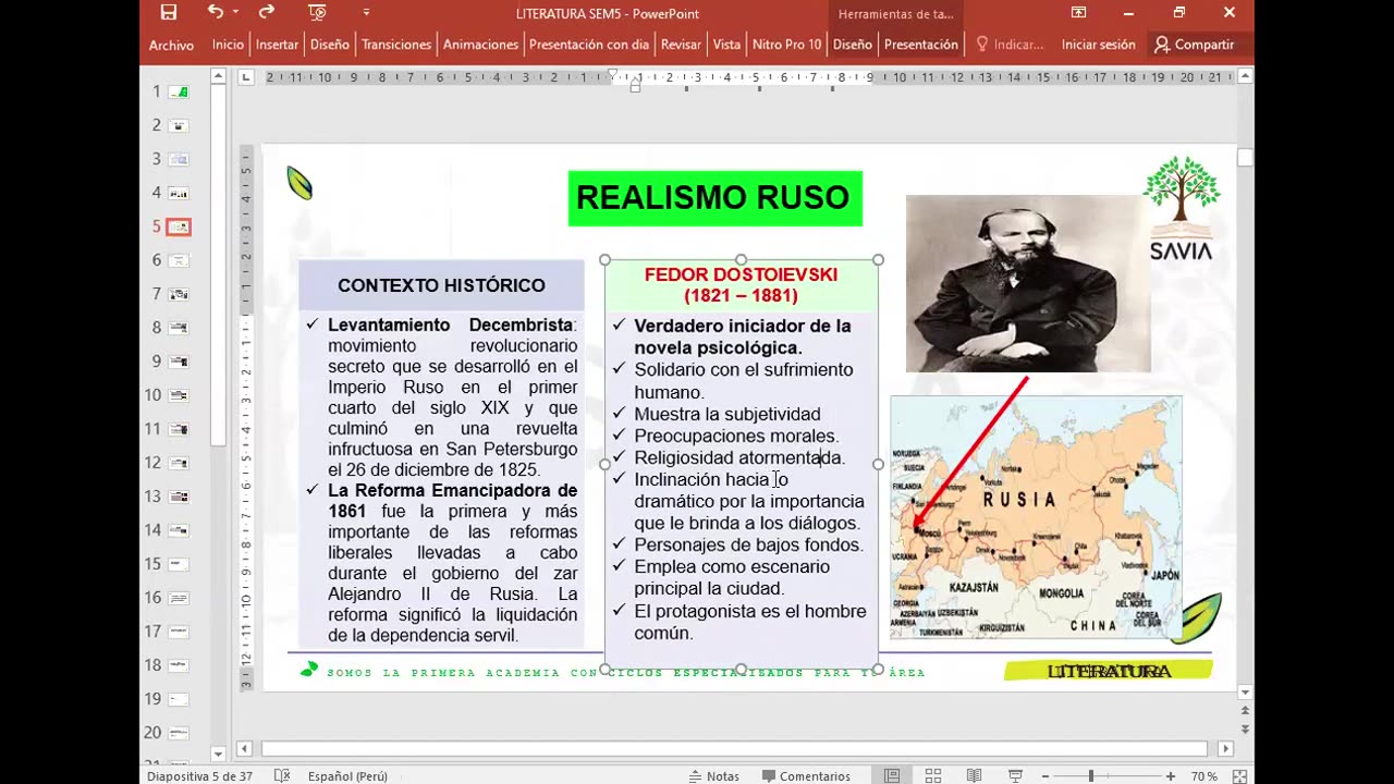 SAVIA REGULAR 2025 | Semana 05 | Literatura