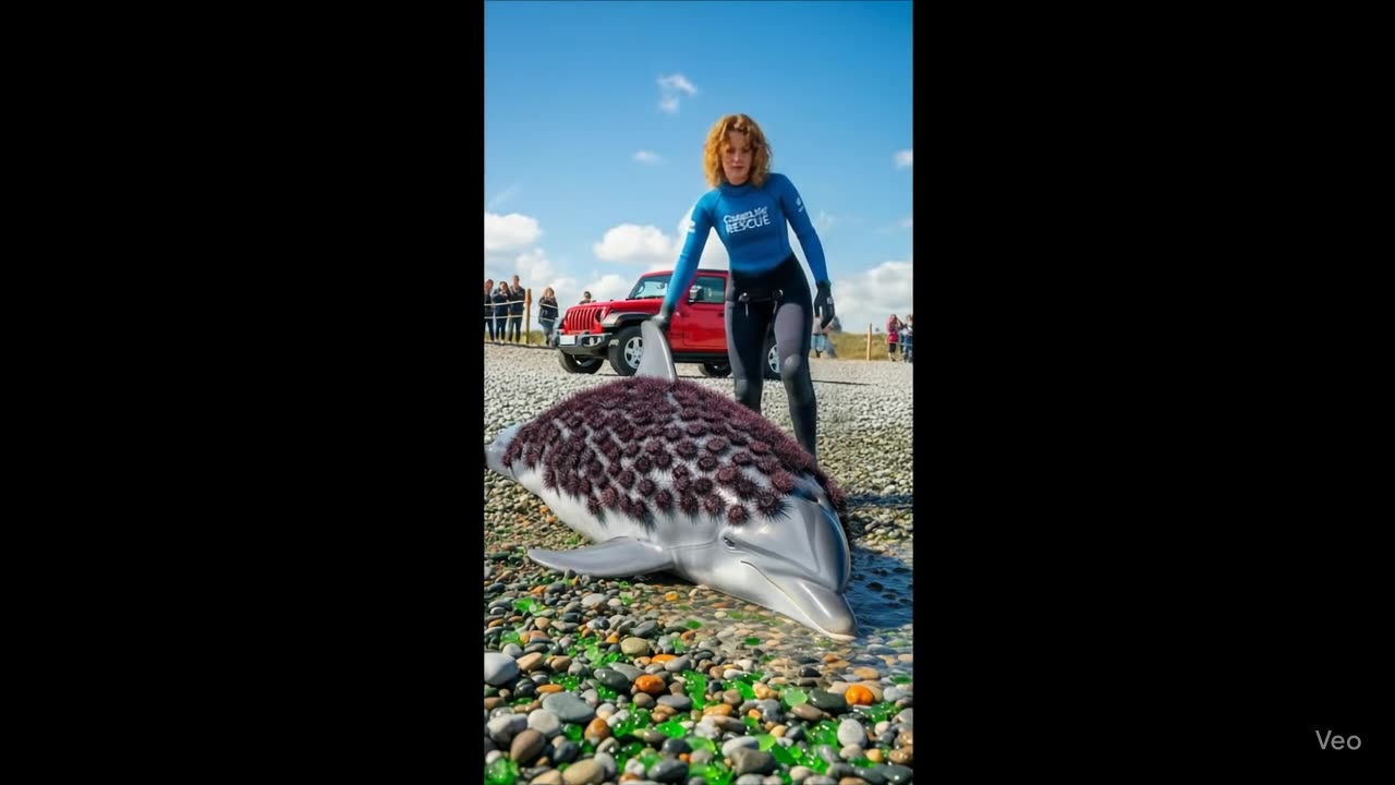 Trapped in Urchins: A Dolphin’s Shocking Beach Rescue!
