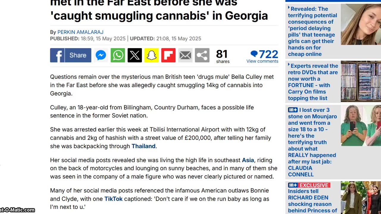 Made up drug smuggler
