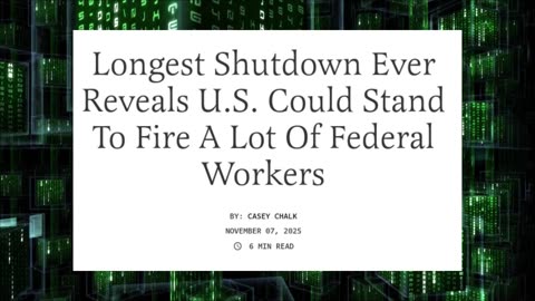 Govt Shutdown Proves US Could Fire A Lot of Govt Workers