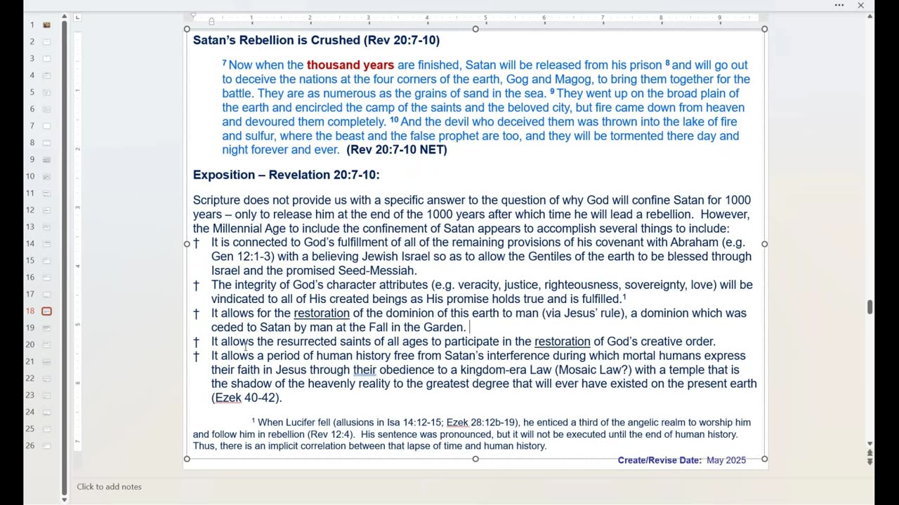 Revelation 20:5-7